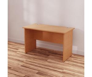 OPO Impulse Freestanding 1200mm Rectangular Slimline Desk Panel End Leg | Sturdy Build Weather & Heat Resistant Grey Oak/White Melamine Finish Desk Oak Oak