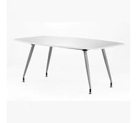 OPO Impulse Freestanding 1800/2400mm High Gloss Writable Rectangular Boardroom Table Cantilever Leg | Sturdy Build Weather & Heat Resistant Melamine Finish Meeting Table White 1800