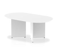 OPO Impulse Freestanding 1800/2400mm Rectangular Boardroom Table Distinctive Arrowhead Legs | Sturdy Build Weather & Heat Resistant Melamine Finish Table White 1800