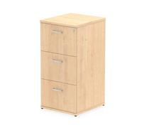 OPO Impulse Freestanding 2/3/4 Drawer Storage Contract Filing Cabinet with Anti-Tilt Mechanism & Lockable Office | Heat Resistant Beech Melamine Finish Maple 3 Drawer