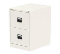 OPO Qube by Bisley Filing Cabinet Chalk White 2 Drawer