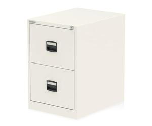 OPO Qube by Bisley Filing Cabinet Chalk White 2 Drawer