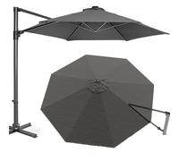 OPOLDBDMAC 10Ft 11.5ft Patio Umbrella Replacement Canopy For Cantilever Umbrella Round, 8 Ribs Market Umbrella Top Cover, Pool Parasol Offset Umbrella Canopy Top Only(Gray,3.5m/11.5ft)