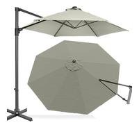 OPOLDBDMAC 10Ft 11.5ft Patio Umbrella Replacement Canopy For Cantilever Umbrella Round, 8 Ribs Market Umbrella Top Cover, Pool Parasol Offset Umbrella Canopy Top Only(Taupe,3.5m/11.5ft)