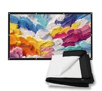 OPOLDBDMAC 300in Big Size Outdoor Projector Screen Portable Projection Movies Screen Folding HD Projection Screen 16:9 For Church School Home Indoor Office Party(100inch16:9)