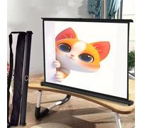 OPOLDBDMAC 50in Small Projector Screen Self Standing Projection Screen Floor Projector Screen Retractable Pull Up Screen For Outdoor Home Cinema Garden Camper Office(20inch-4:3)