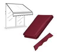 OPOLDBDMAC Awning Fabric Replacement For Window Or Door，Outdoor Patio Awning Replacement Fabric 13x8ft Sun Shade Cloth Uv Protection,Customizable Size(Crimson,19.6x4.9ft (6x1.5m))