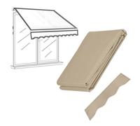 OPOLDBDMAC Awning Fabric Replacement For Window Or Door，Outdoor Patio Awning Replacement Fabric 13x8ft Sun Shade Cloth Uv Protection,Customizable Size(Beige,16.4x9.8ft (5x3m))