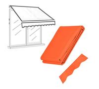 OPOLDBDMAC Awning Fabric Replacement For Window Or Door，Outdoor Patio Awning Replacement Fabric 13x8ft Sun Shade Cloth Uv Protection,Customizable Size(Orange,22.9x9.8ft (7x3m))