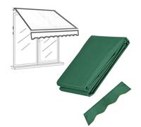 OPOLDBDMAC Awning Fabric Replacement For Window Or Door，Outdoor Patio Awning Replacement Fabric 13x8ft Sun Shade Cloth Uv Protection,Customizable Size(Dark green,9.8x8.2ft (3 x2.5m))