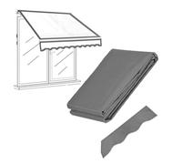 OPOLDBDMAC Awning Fabric Replacement For Window Or Door，Outdoor Patio Awning Replacement Fabric 13x8ft Sun Shade Cloth Uv Protection,Customizable Size(Gray,22.9x9.8ft (7x3m))