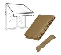 OPOLDBDMAC Awning Fabric Replacement For Window Or Door，Outdoor Patio Awning Replacement Fabric 13x8ft Sun Shade Cloth Uv Protection,Customizable Size(Khaki,22.9x11.4ft(7x3.5m))