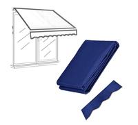 OPOLDBDMAC Awning Fabric Replacement For Window Or Door，Outdoor Patio Awning Replacement Fabric 13x8ft Sun Shade Cloth Uv Protection,Customizable Size(Blue,9.8x4.9ft (3x1.5m))