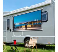 OPOLDBDMAC Motorhome Projector Screen Pull Down Wrinkle-Free Screen, Hangable HD Projection White Screen, Home Theater Video Screen Wall Mountable(White,50inch16:9)