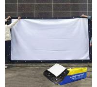 OPOLDBDMAC Projector Screen Thickened, White Projector Screen, 16:9 No Crease Home Theater Projector Curtain Foldable Projection Screen 60" 72" 84" 100" 120" 150"(120in)