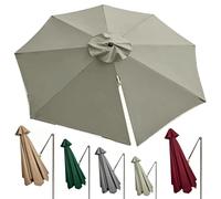 OPOLDBDMAC Round Offset Cantilever Umbrella Canopy 10ft 11.5ft Yard Umbrella Replacement Top, Outdoor Garden Pool Parasol Replacement Fabric Anti-UV Cloth(Taupe,3m/10ft)