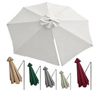 OPOLDBDMAC Round Offset Cantilever Umbrella Canopy 10ft 11.5ft Yard Umbrella Replacement Top, Outdoor Garden Pool Parasol Replacement Fabric Anti-UV Cloth(Off-white,3.5m/11.5ft)