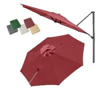OPOLDBDMAC Round Offset Umbrella Canopy 10ft 11.5ft Yard Cantilever Umbrella Replacement Top, Outdoor Garden Pool Parasol Replacement Fabric Anti-UV Cloth Single Top(Burgundy,3.5m/11.5ft)