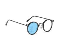 OPOLDBDMAC Round Presbyopic Glasses Progressive Multifocal Reading Glasses Photochromic Sunglasses Professor Readers Vintage(Black,3.0 x)