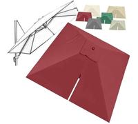 OPOLDBDMAC Square Cantilever Umbrella Canopy Cover 8'x8' Yard Parasol Replacement Cloth，8 Ribs Patio Offset Umbrella Replacement Top For Backyard Garden Courtyard Pool(Red,2.5x2.5m/8x8ft)
