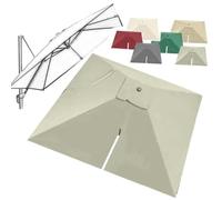 OPOLDBDMAC Square Cantilever Umbrella Canopy Cover 8'x8' Yard Parasol Replacement Cloth，8 Ribs Patio Offset Umbrella Replacement Top For Backyard Garden Courtyard Pool(Taupe,3x3m/10x10ft)