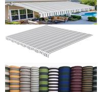 OPOLDBDMAC Stripes Replacement Canvas For Patio Awning Replacement Fabric Sun Shade Awning Cover Cloth Garden Balcony Sun Shade Shelter Replacement Top Cover(Stripe-H,9.8x6.5ft (3x2m))