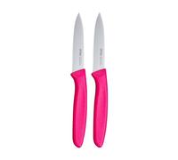 OPOLIA Paring Knife Fruit Knife Set (Pack of 2), Stainless Steel, Extra Sharp Blades, Sturdy Plastic Handle, Knife for Cutting Fruit and Vegetables.