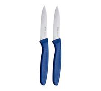 OPOLIA Paring Knife Fruit Knife Set (Pack of 2), Stainless Steel, Extra Sharp Blades, Sturdy Plastic Handle, Knife for Cutting Fruit and Vegetables.Blue