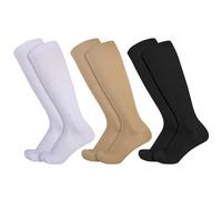 Opopark 3 Pairs Compression Socks for Women & Men Circulation 20-30 mmhg Flight Socks Knee High Compression Stockings for Athletic Nurse Running Travel( S/M Multicolour)