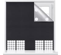 Opopark Portable Blackout Blind, Blackout Material 200x145cm Free Cut Size & Shape No Drill Blackout Blinds with 48 Pairs Self Adhesive Fasteners for Bedroom, Nursery, Loft, Travel(200 * 145cm)