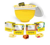 Opopop Microwave Popcorn - Variety 12-Pack Gourmet Popcorn Kit, Collapsible Silicone Popcorn Popper, Popcorn Maker, Gluten Free Snack-Sized Serving, BPA-Free and Dishwasher Safe
