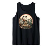 Opossum Camping Retro Woodland Hiking Adventure Tank Top