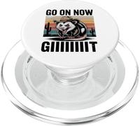 Opossum Cowboy Vintage Western Country Possum Go On Now Git PopSockets PopGrip for MagSafe