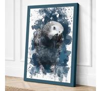 Opossum Emerging Japandi Canvas Wall Art Print 18x12 Inch (46 x 30 cm)