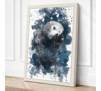 Opossum Emerging Japandi Canvas Wall Art Print 24x16 Inch