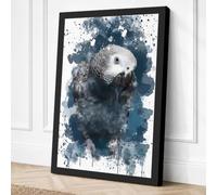 Opossum Emerging Japandi Canvas Wall Art Print 24x16 Inch (61 x 41 cm)