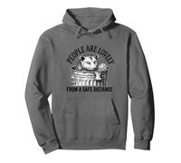 Opossum energy. People are lovely, from a safe distance. Pullover Hoodie