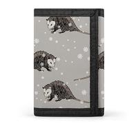 Opossum Front Pocket Trifold Wallets Funny Wallet With Money Clip Holder ID Credit Card Slots Key Ring