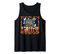 Opossum Haunted House Trick Or Treat Cute Witch Mummy Ghost Tank Top