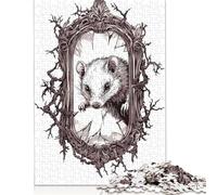 Opossum in A Broken Mirrorre Puzzle Jigsaws 1000 Pieces for Adults Wooden Puzzle for Adults And Teenager Jigsaw Puzzles for Adult 1000pcs (75x50cm)