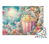 Opossum in Shoes 1000 Pieces Precise Interlocking Popcorn Mice Jigsaw for Teens Digital Detox Travel Friendly Puzzle Stay at Home Fun 52x38cm/1000pcs
