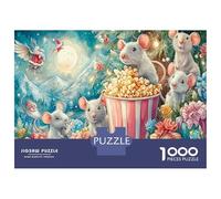 Opossum in Shoes Cardboard Mice with Popcorn Premium Jigsaw Puzzle Family Challenging Gift for Kids 70x50cm/1000pcs