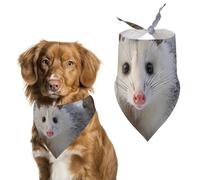 Opossum in Snow Dog Bandana Triangle Dog Scarf Washable Polyester Dog Bibs Cute Pet Bandana for Medium Large Dogs Puppy and Cats