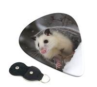 Opossum In Snow Guitar Picks 6-Pack - Pick Set (0.46mm / 0.71mm / 0.96mm) Suitable For Guitar And Ukulele Playing