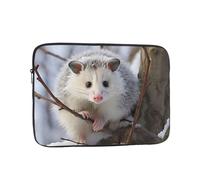 Opossum in Snow Laptop Sleeve for Women Men, 12 Inch Waterproof Laptop Bag Lightweight Notebook Computer Cover Bag