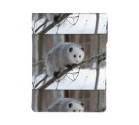 Opossum In Snow Premium Leather Laptop Sleeve – Stylish 13 Inch Macbook Case With Full-Print Design For 2018 And Newer Models