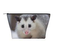 Opossum in Snow Print Makeup Bag Trapezoid Travel Cosmetic Organiser Stylish Storage for Beauty & Gifts for Women Girls