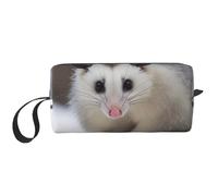 Opossum in Snow Printed Makeup Bag with Handle, Lightweight Portable Cosmetic Organiser for Travel, Gym & Daily Use â€“ Gift for Women Girls