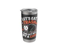 Opossum Let's Eat Trash and Get Hit By A Car Stainless Steel Insulated Tumbler