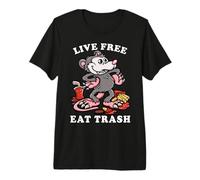 Opossum Live Free and Eat Trash Funny Possum Premium T-Shirt